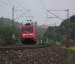 101 126-1 ist am 27. April 2011 mit ICE 914 bei Kronach unterwegs.