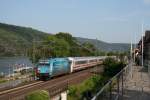 101 016  Unicef  am 27.6.11 mit EC 114 Klagenfurt - Dortmund in Oberwesel.