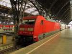 DB 101 128-7 mit dem IC 2038 nach Oldenburg Hbf, in Leipzig Hbf; 09.06.2011