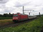 101 028-9 mit IC 2213 Ostseebad Binz-Stuttgart Hauptbahnhof bei Lengerich am 2-7-2011.