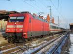 Am 05.02.2012 fuhr 101 062 mit dem IC 142 in Stendal ein.