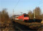 IC 2070 bei Elsterwerda Richtung Berlin, Mrz 2012