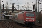 Die 101 145 zog am 11.3.12 einen IC durch D�sseldorf-Volksgarten.