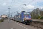 Am Nachmittag des 14.04.2012 stand 101 101-4  Europa  mit dem IC 130 Norddeich Mole - Luxemburg im Bahnhof Leer.