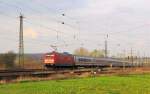 DB 101 015-6 mit dem IC 2209 von Berlin Gesundbrunnen nach Mchen Hbf, am 14.04.2012 in Naumburg (Saale).