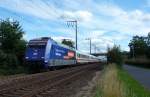 Die 101 100-6 fuhr am 22.07.2012 mit dem IC 135 von Luxemburg nach Norddeich Mole, hier in Leer.