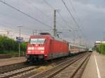 101 115-4 mit IC 144 Berlin Ostbahnhof-Schiphol auf Bahnhof Bad Bentheim am 11-7-2012.