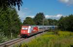 101 081-8 fuhr am 01.09.2012 mit dem IC 2431 von Emden-Auenhafen nach Berlin-Ostbahnhof, hier in Leer.