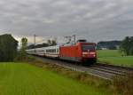 101 096 mit EC 390 von Linz nach Frankfurt (Main) am 13.10.2012 unterwegs bei Hilperting.