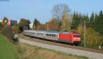 101 123-8 und 051-1 mit dem IC 1587 (Stuttgart Hbf-Tuttlingen) bei Rottweil 21.10.12