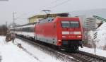 101 114-7 mit dem IC 280 (Zrich HB-Stuttgart Hbf) bei Weilheim 26.3.13