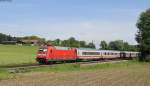 101 052-8 mit dem EC 217 (Saarbrcken Hbf-Graz Hbf) bei Vogl 28.5.13