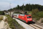 101 016 mit EC 218 am 22.09.2013 in Stra bei Teisendorf.