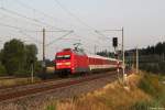 101 014 mit einem Nachtzug am 03.08.2013 bei Hochdorf.