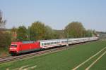 101 009 mit IC 2348 (Hamburg–Hannover–Dsseldorf) am 24.04.2009 zwischen Bad Bevensen und Uelzen