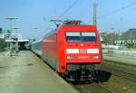 101 087 mit IR 2575 (Hamburg–Karlsruhe) am 02.04.1999 in Celle