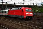 101 032-1 fuhr mit einen unbekannten IC vom bhf hh-harburg am 02.05.14