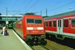 101 114 mit IC 507  Kaiserstuhl  (Puttgarden–Kln–Basel) am 13.05.2000 in Hamburg-Harburg