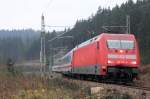 101 139-4 DB im Frankenwald bei Steinbach am 14.11.2014.