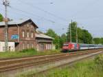 101 100 mit dem EC 378 von Bratislava am 29.05.2015 in Miltzow.