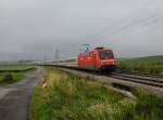 Die 101 008 mit einem IC am 28.06.2015 unterwegs bei Unternberg.