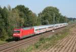 101 138 mit IC 2371 (Hamburg-Altona–Heidelberg Hbf) am 04.09.2014 zwischen Bad Bevensen und Uelzen