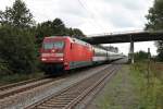 Durchfahrt am 25.09.2014 von 101 049-5 mit dem EC 6 (Chur HB/Zürich HB - Hamburg Altona) in Orschweier gen Offenburg.