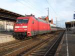 Am 26.12.2015 kam 101 126 mit dem ICE 1075 von Berlin nach Stendal und fuhr weiter nach Frankfurt am Main.