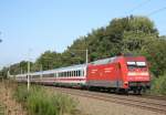 101 119 mit IC 2226 (Regensburg Hbf–Kln–Kiel Hbf) am 12.09.2014 in Klecken