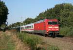 101 074 mit IC 2315  Deichgraf  (Westerland [Sylt]–Kln–Frankfurt [Main] Hbf) am 12.09.2014 in Klecken