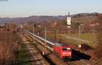 101 063-6 mit dem EC 9 (Hamburg Altona-Zürich HB) bei Denzlingen 25.1.16