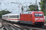 MÜNSTER, 10.07.2016, 101 029-7 als IC 2207 von Emden Außenhafen nach Köln Hbf bei der Einfahrt in Münster Hbf