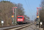 101 038-8 mit dem IC 2160 (Nürnberg Hbf-Karlsruhe Hbf) bei Goldshöfe 14.2.17