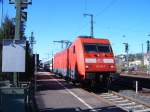 BR 101 072-7 mit IC 2064 von Nrnberg HBF nach Karlsruhe HBF auf Gleis 1 des Aalener Bahnhofs.