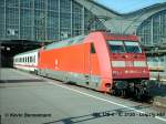 101 139-4 zog am 26.04.2007 den IC 2130 von Leipzig Hbf nach Oldenburg(Old) ber Leipzig/Halle Flg., Magdeburg, Hannover und Bremen.