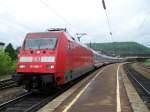 Die Br.101 086-7 fuhr am 09.05.07 mit einem IC nach Mnchen Hbf. Hier bei der Durchfahrt in Geislingen/Steige.