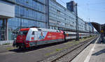 Die CEWE-Lok 101 076 hatte am 08.07.2018 die Aufgabe, den EC 6 von Basel SBB nach Hamburg Altona zu bringen.