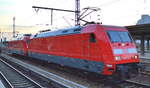 Doppeltraktion der DB Fernverkehr AG mit  101 126-1  [NVR-Nummer: 91 80 6101 126-1 D-DB] +   101 077-6  [NVR-Nummer: 91 80 6101 077-6 D-DB]  Auf der Schiene für ein soziales Miteinander  am 04.04.19 Durchfahrtgleis Bf. Berlin-Lichtenberg.