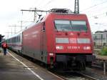 Br.101 038-8 mit einem IC von Nrnberg Hbf nach Karlsruhe Hbf im Bahnhof Alen.