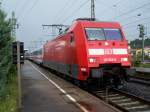 Br.101 004-0 bei der Abfahrt nach Karlsruhe Hbf ber Schwbisch Gmnd, Stuttgart, Vaihingen/Enz, Mhlacker und Pforzheim.