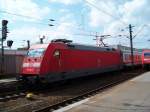 Br 101 056 auf dem Weg mit ihrem Intercity nach Leipzig Hbf (27.7.2007)