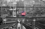 Solo unterwegs BR 101 011-5  in hhe S-Bahnhof Warschauer Strae (Berlin) 24.02.2008