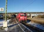 101 063-6 steht am 2.01.09 mit IC 2373 Stralsund - Karlsruhe Hbf in Hamburg-Harburg und wartet auf die Weiterfahrt.