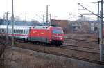 Am 03.03.09 konnte ich ein IC-Sandwich der BR 101 in Bitterfeld sichten: Whrend 101 066 vorn am Zug hing...