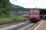 Mit guten 20 Minuten Versptung erreicht IC 118 am 27.5.2009 Geislingen an der Steige.