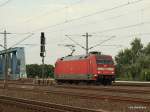 101 053-7 ist am 20.08.09 als Lz auf dem Weg von Hamburg-Langenfelde nach Hamburg-Harburg.