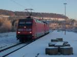  101 113-9 und 120 102-9 (im Schlepp) als Tfzf 79278 Stuttgart - Singen(Htw) in Tuttlingen.