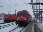 101 023-0 wir gleich den IC2213(Rgen)von Ostseebad Binz   Richtung Stuttgart im Rostocker Hbf bespannen.