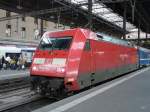 DB - Lok 101 101-7 im Bahnhof Basel SBB am 19.03.2010