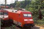 Loks der BR 101 und BR 112 treffen sich bei Berlin Wannsee im Jahre 1998.